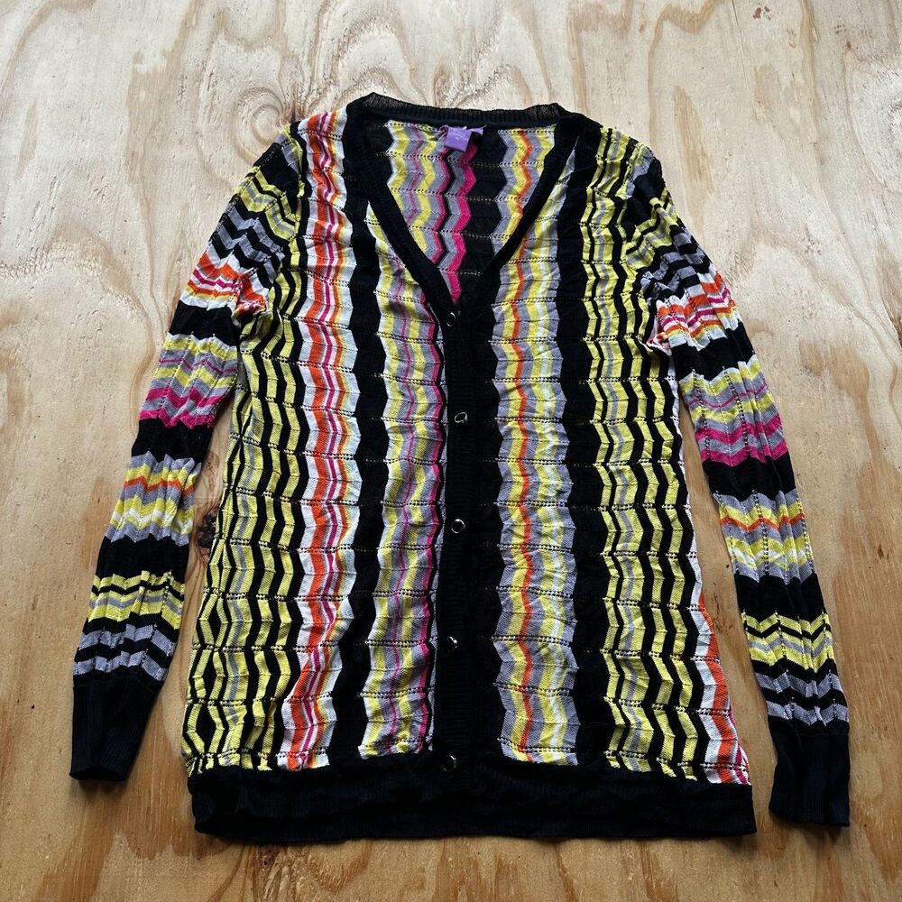 Olivia M Chevron Knit Button Cardigan - XL